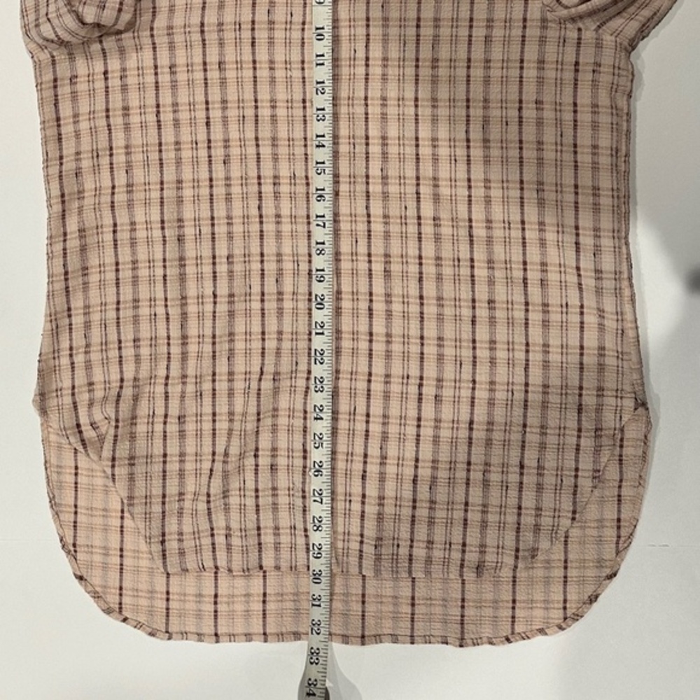 Calvin Klein Plaid‎ Button-up Women's  Over-sized Collard Shirt - Size L - Picture 7 of 12